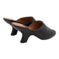 ANGEL ALARCON 125750Z CIABATTA CON TACCO IN PELLE NERA