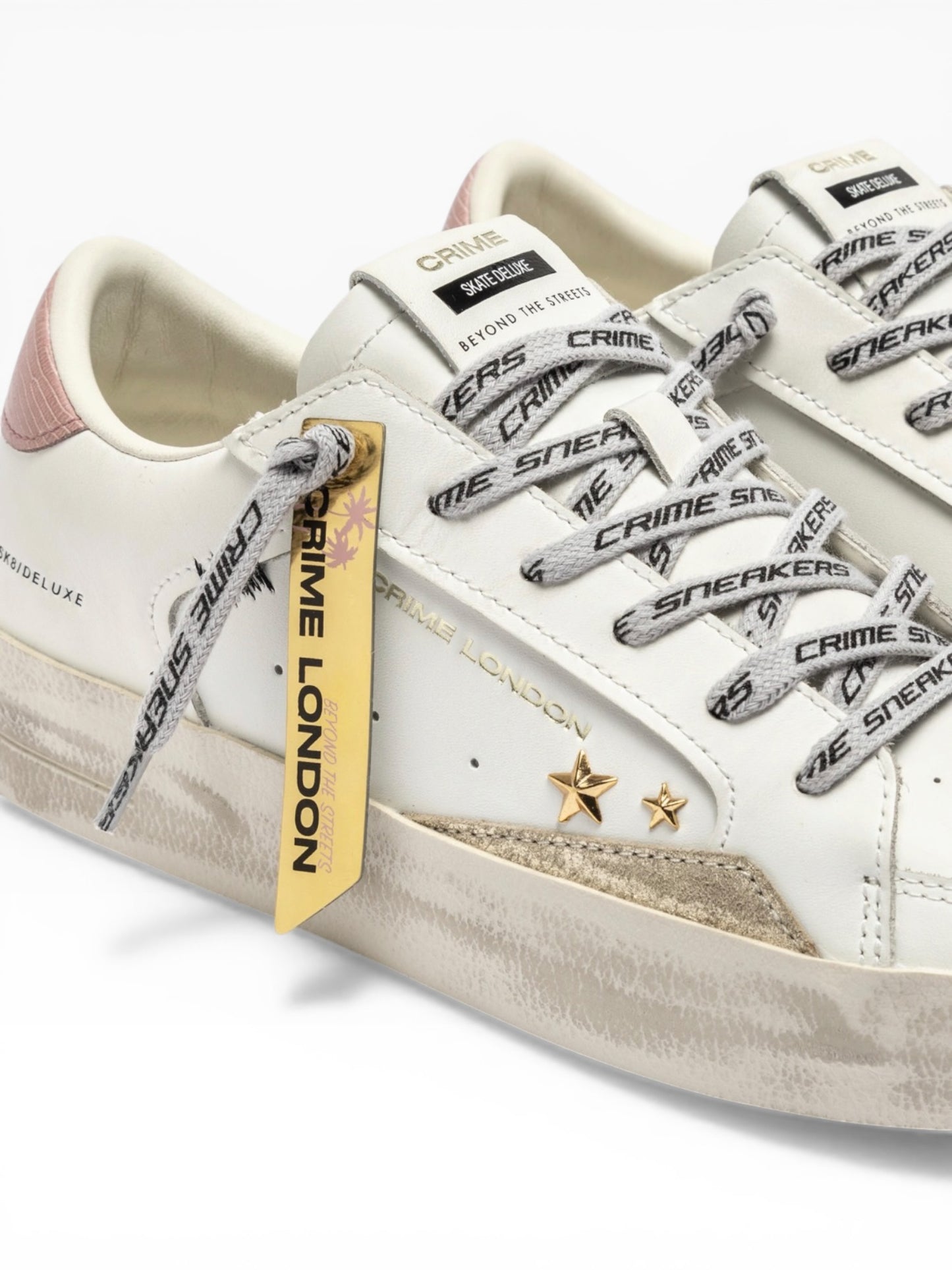 CRIME LONDON SK8 DELUXE 25103 BIANCO/ROSA