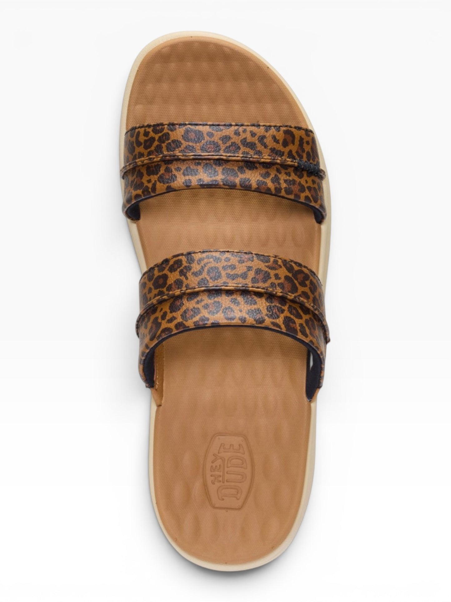 HEY DUDE AUSTIN SLIDE CLASSIC 2LB TAN LEOPARD