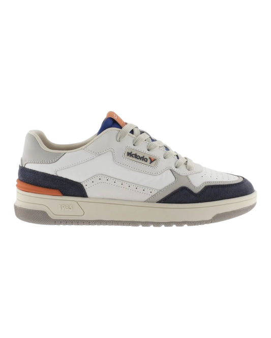 VICTORIA 8800124 SNEAKERS IN PELLE E CAMOSCIO BIANCA/BLU