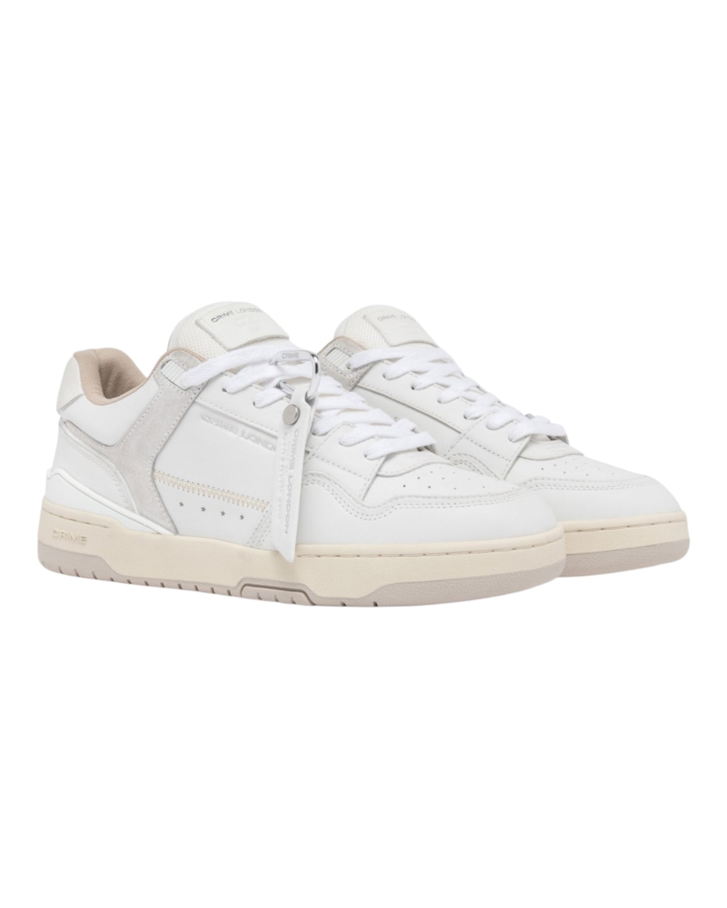 CRIME LONDON DRIBBLE IN PELLE BIANCA