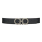 SALVATORE FERRAGAMO CINTURA GANCINI DOUBLE-FACE NERA/MARRONE